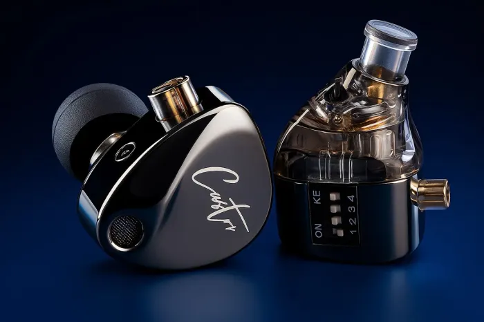 Fone de Ouvido KZ castor Black Bass aprimorado com switch