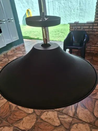 Lustre Pendente Preto fosco