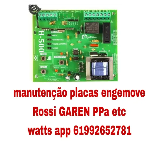 Manutenção consertos de motores centrais portões ROSSI GAREN ENGEMOVE  PPA  etc