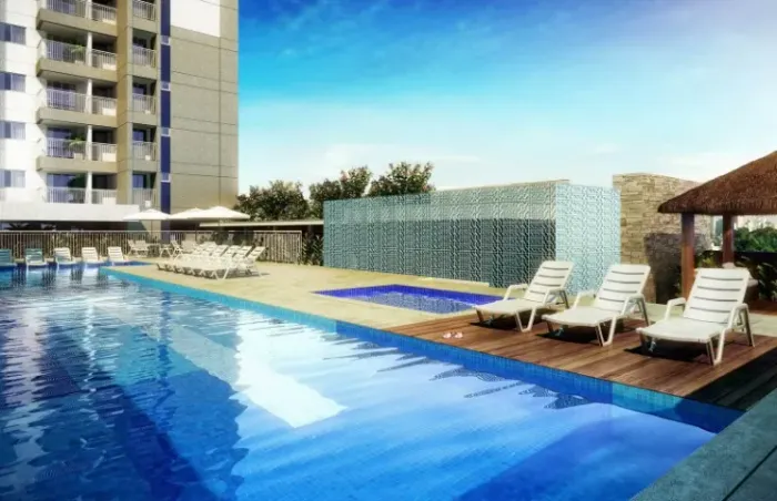 Ed "Torre Parnaso" 68m² andar alto sacada salão cozinha 2/4 (1 suíte) lazer completo      