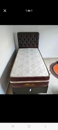 Cama box de solteiro com cabeceira