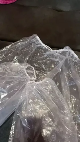 CONJUNTO CAPA DE CHUVA TRANSPARENTE COM ELASTICO