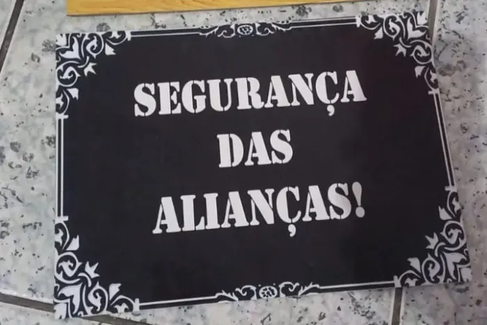 Plaquinha para casamento