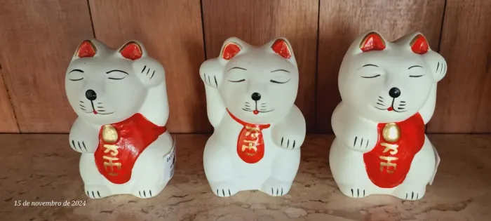 Trio de gatinhos da sorte