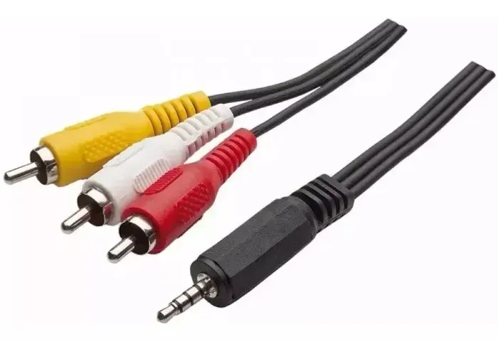 CABO AUXILIAR P2 3 VIAS X RCA AUDIO VIDEO 
