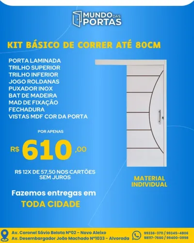 Kit de Correr Completo - Mundo das Portas