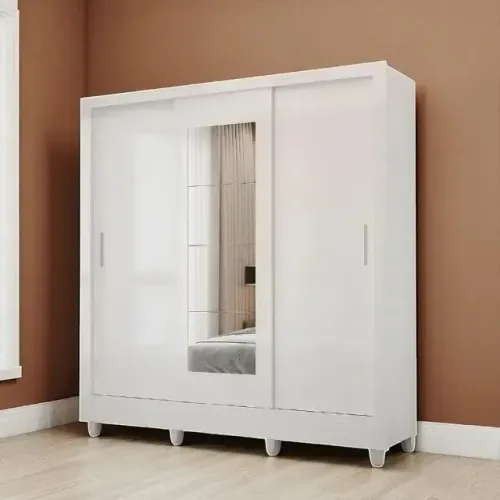 Guarda roupa elegante de casal com portas de correr 