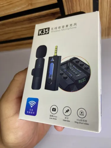 Microfone lapela s fio k35 3 5mm plug and play 5v 60mah