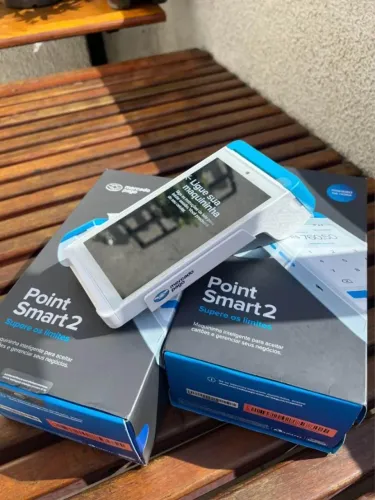 MÁQUINA DE CARTÃO POINT SMART 2 - CHIP 4G E CONEXÃO WIFI COMPROVANTE IMPRESSO