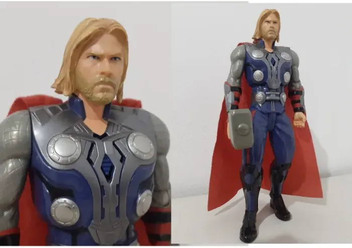 Boneco Thor Deluxe Vingadores Hasbro ( 2012 )25cm com som R$ 120,00