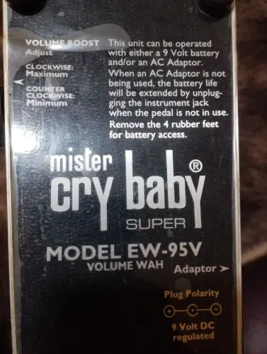 Pedal Mister Cry Baby Super - Modelo Ew-95v Preto (Usado)