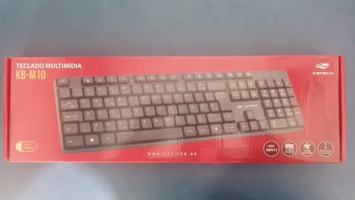 TECLADO MULTIMIDIA KB-M10 C3TECH NOVO LACRADO FRETE GRÁTIS PARA MACEIÓ