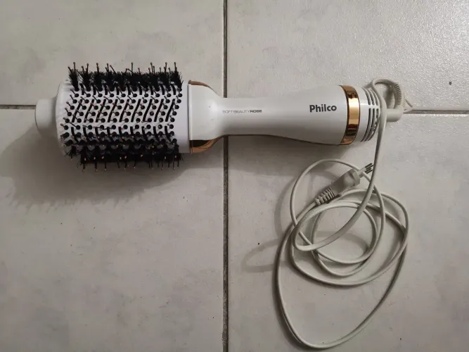 Escova Secadora de Cabelo Rotativo Philco Soft Beauty Rose