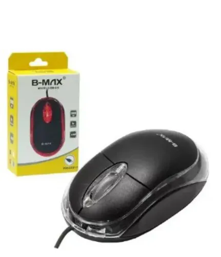 Mouse Com Fio Usb 1600dpi Mini Para Notebook Computador Ergonômico Cor Preto