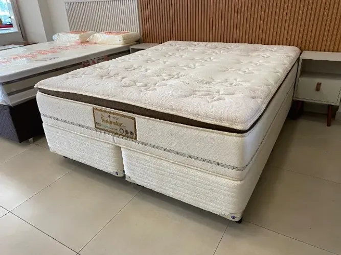 Conjunto Box Eco Naturalite Plus Queen + Base do Conjunto