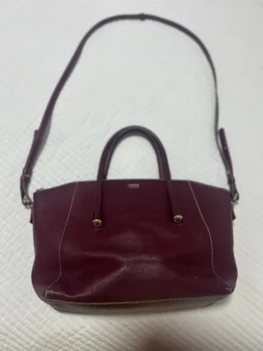 Bolsa de Couro Vinho Elegante Arezzo