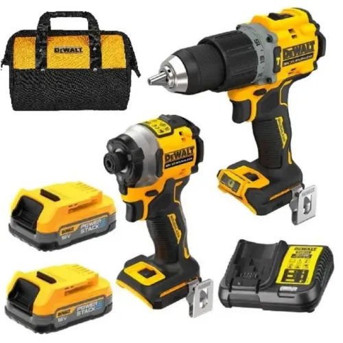 Combo Parafusadeira/Furadeira Impacto DCD805 + Parafusadeira de Impacto 2 Baterias DeWalt