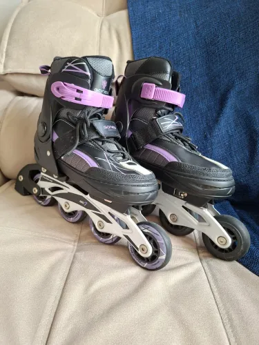Patins Gonew Flexx 2.0 - abec 7 - tamanho 36 - 39 + equipamentos de proteção Burnquist