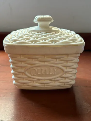 Pote margarina Qualy branco - antigo