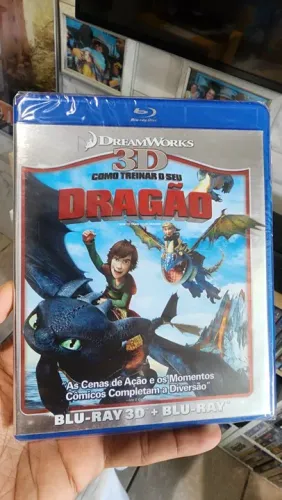 Blu-ray 3D + 2D Como Treinar O Seu Dragão Lacrado