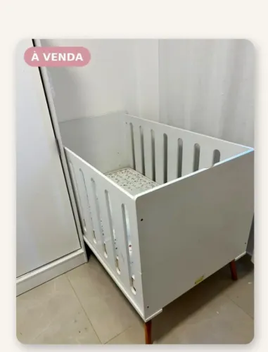 Berço 3 posições + colchão