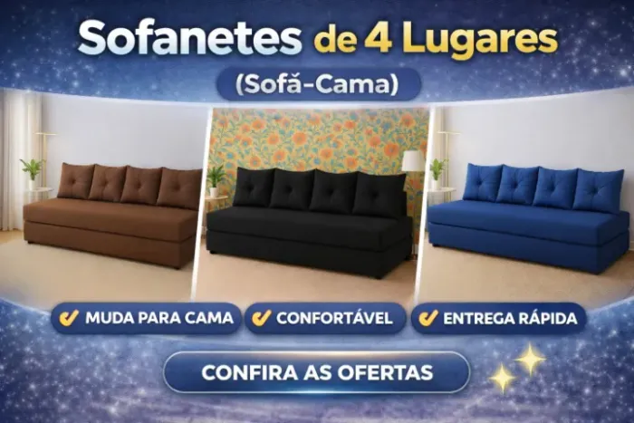 Sofanete 4 lugares (Sofá-cama) conforto e praticidade, direto da fabrica muito barato !!