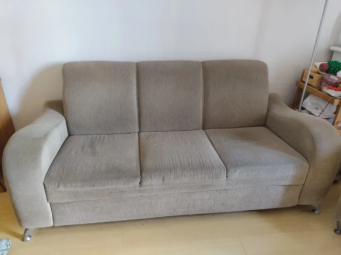 Conjunto Sofá 3 Lugares + Poltrona em Tecido