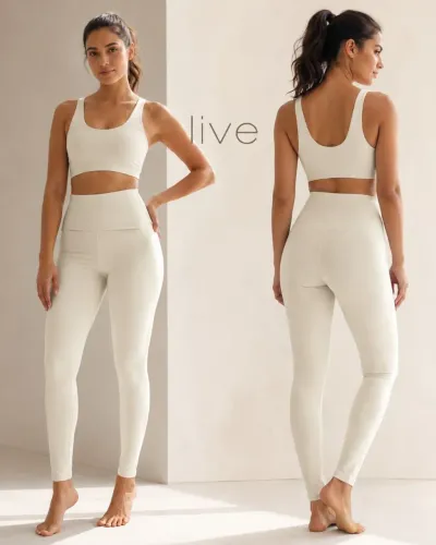 Calça live branca Tam p com etiqueta 