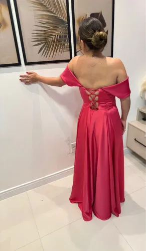 Vestido de festa rosa 