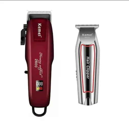 Kit barbeiro.  Máquina Kemei profissional cortar cabelo.  Entrega grátis 