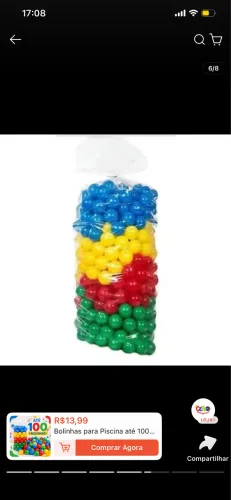 Bolinhas para piscina  coloridas aprox 240 unid