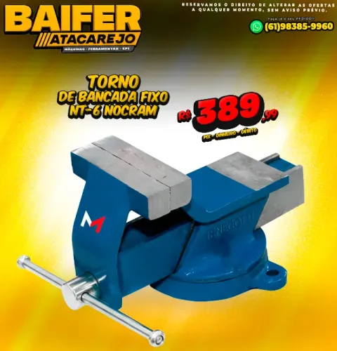 Torno de Bancada Fixo N-8 Menegotti