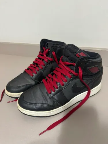 Tenis Nike Air Jordan Black Satin