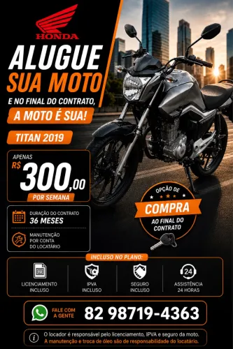 Aluguel / locação de moto