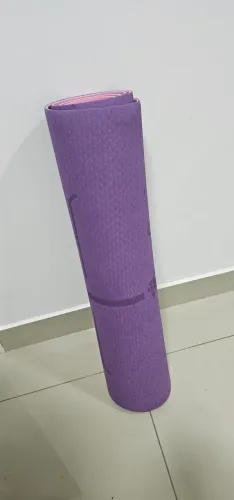 Tapete Yoga TPE Ecofriendly Antiderrapante 6mm - Roxo Extra longo: 183cm x 61cm