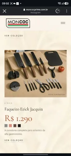 Jogo de panelas mais faqueiro