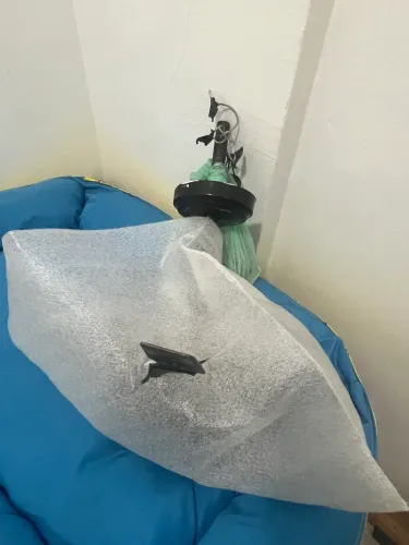 Ventilador de teto - pás de Madeira e bojo de vídeo