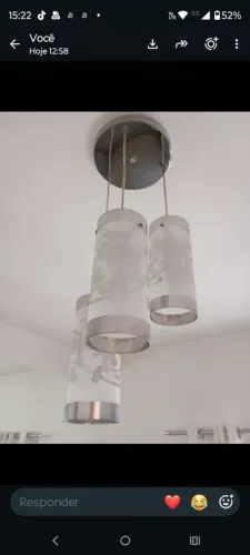 Pendente triplo cilíndrico moderno