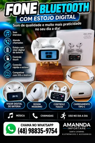 FONE de ouvido bluetooth branco a9