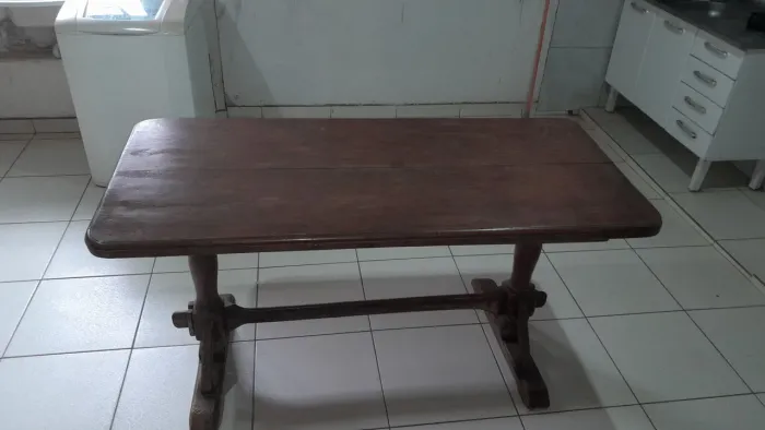 BAIXOU! BAIXOU! ....MESA MADEIRA MACIÇA 1.60 X 0.58 COM 01 CADEIRA 