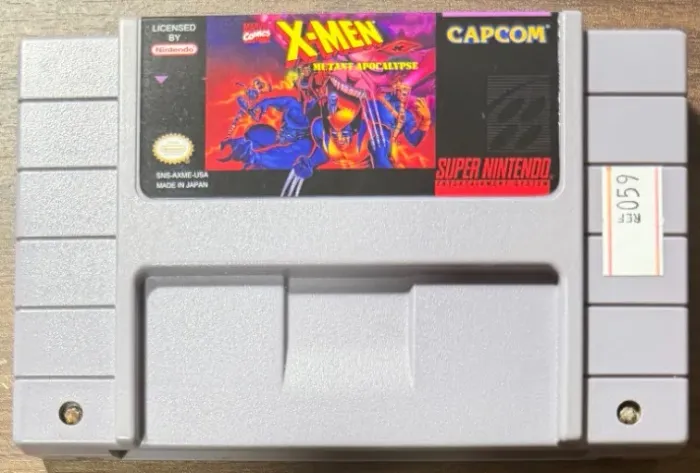 X-Men: Mutant Apocalypse Original SNES Super Nintendo Relabel Frontal