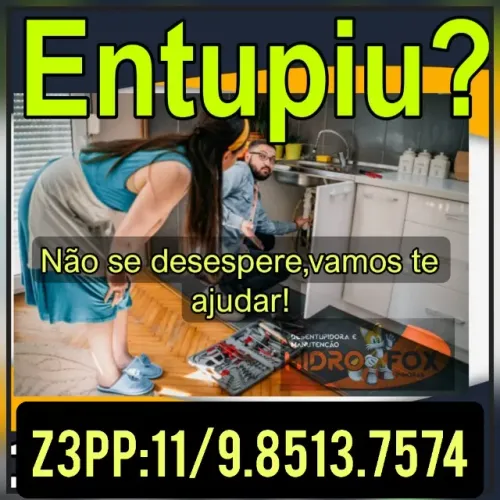 Desentupidora de esgoto , canos , caixa de gordura