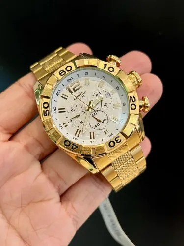 Relógio Masculino Condor Multifunção Dourado