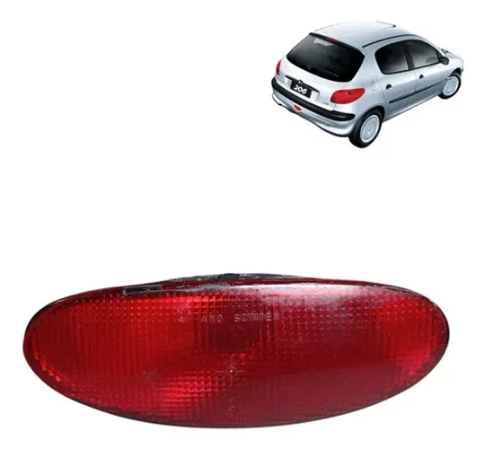 Luz Neblina Parachoque Traseira Peugeot 206 2003 2006 Ambos Lados Vermelho