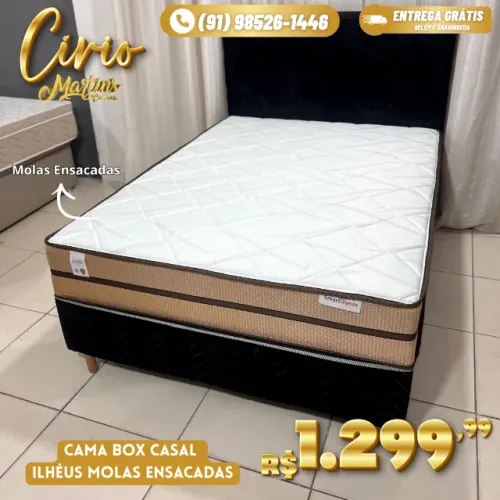 CAMA BOX CASAL MOLAS ENSACADAS PROMOÇÃO