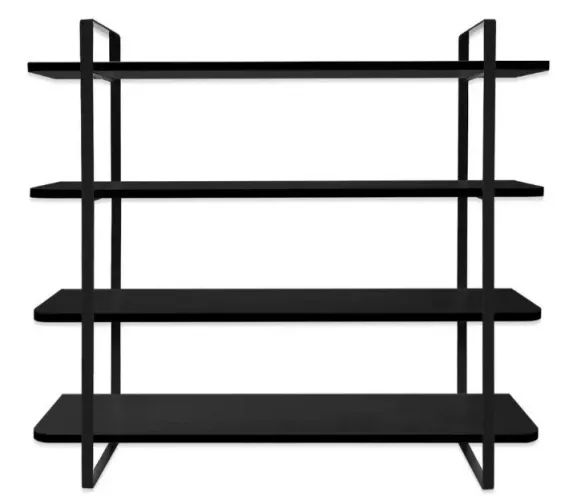 Prateleiras Arnad Modelo Industrial 100x20 cm Preta<br>2 unidades<br>Valor R$ 318,68 cada