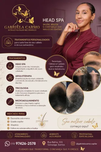 Tratamento de queda capilar, coceira caspa