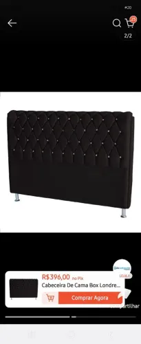 Painel de cama queem em madeira maciçoa