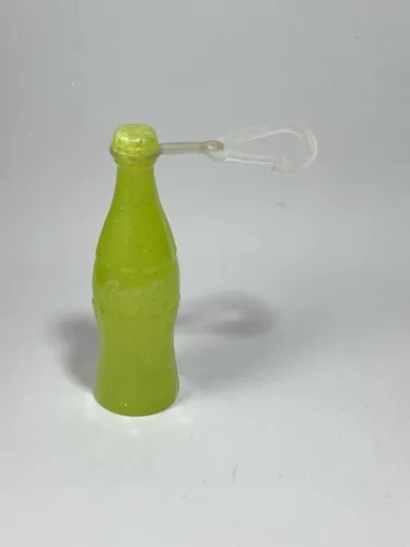 Chaveiro Mini Garrafinha Coca-Cola Colecionável - Glitter Verde (Anos 2002)