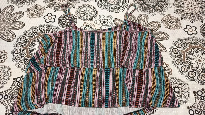 Blusa alça listrada GG fashion viscose